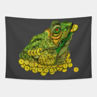 Feng Shui Money Frog for Good Luck Tapestry