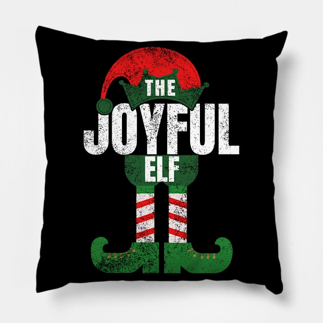 Joyful Elf Christmas Gifts Joyfully Family Matching Pajamas Pillow by Smoothbeats