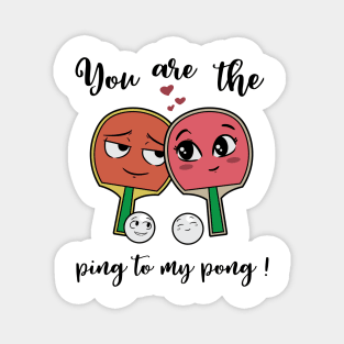 Ping Pong Table Tennis Cute Couple Gift Anniversary Love Magnet