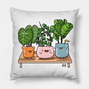 My Big Three Plants Pillow