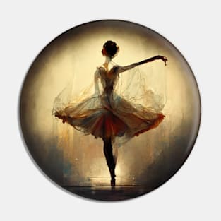 Wispy ballerina in the spotlight ready to dance. Pin