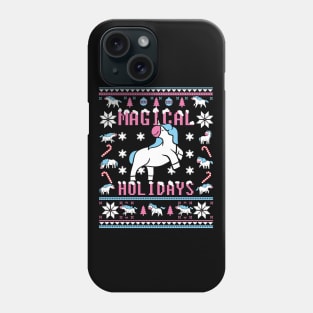 Funny Unicorn Lover Ugly Christmas Sweater Phone Case