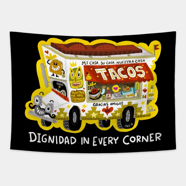 TACO TRUCK Tapestry by MEXOPOLIS