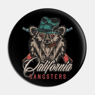 California Bear Gangster Cigar Design Pin