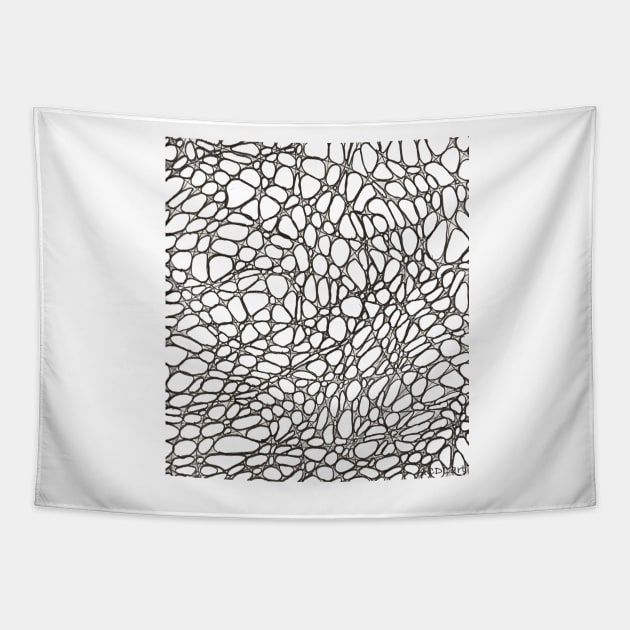 Doodle - Lines and Bubbles Tapestry by acdlart