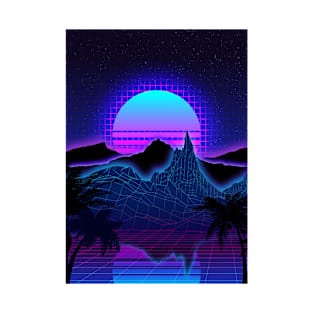 Aesthetic Sunset Outrun Synthwave T-Shirt