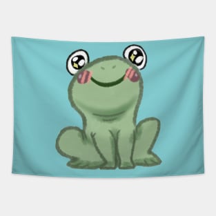 Happy Lilypad Frog Tapestry