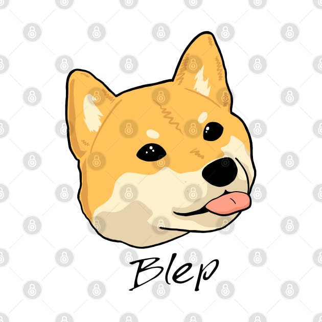 shiba inu blep tongue by sivelobanova