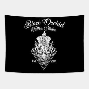 Black orchid mask Tapestry