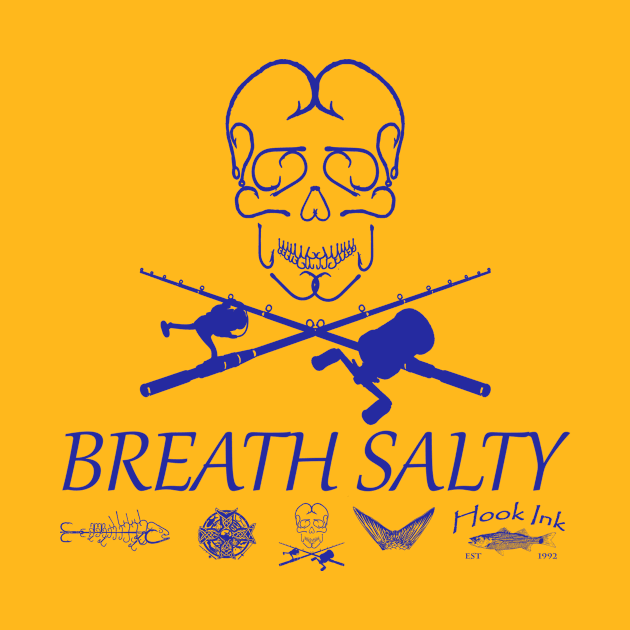 Fish hook skull Breath Salty by Hook Ink