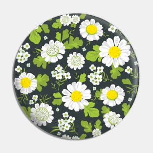 Daisy Flowers Pattern Pin