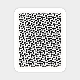 Black and White Neck Gator Black and White Flower Pattern Magnet