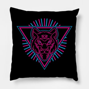 Neon Tiger Lines Pillow