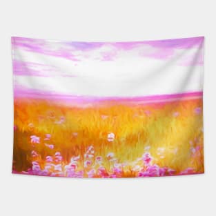 Pink Meadow Tapestry