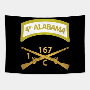 Army - Company C,  1st Battalion, 167th Infantry Regiment - 4th Alabama w Inf Branch wo Txt X 300 Tapestry