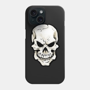 SKULL (on black) Phone Case