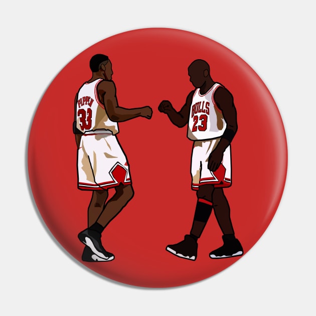 Scottie Pippen And Michael Jordan Vintage Basketball Chicago Bulls