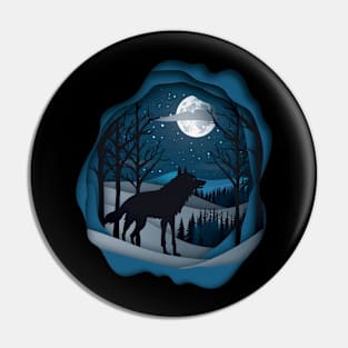 Wolf Genetic Research Pin