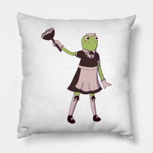 Frog with maid dress Pillow