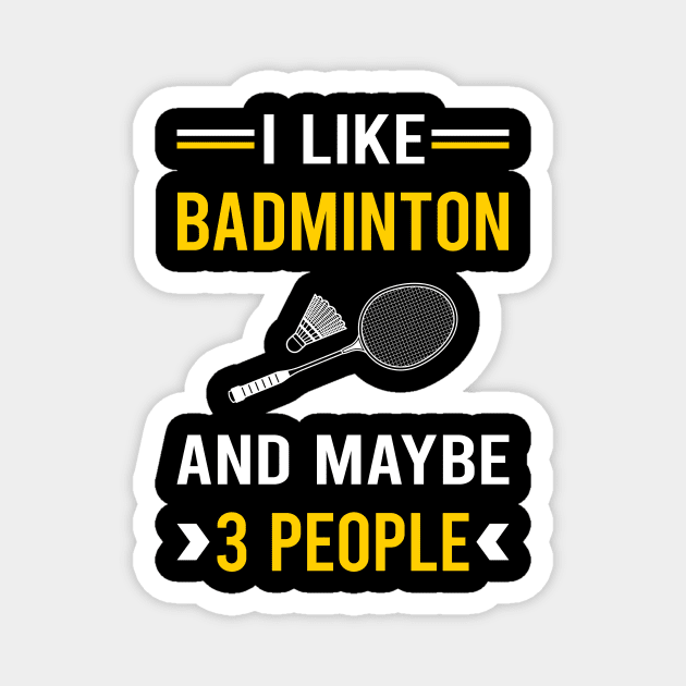 3 People Badminton Magnet by Good Day