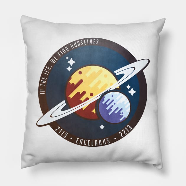 Enceladus Mission Crew Badge Pillow by msharris22