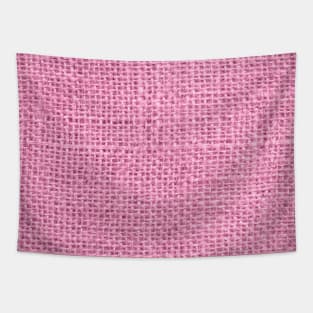 Pink Burlap Design Tapestry