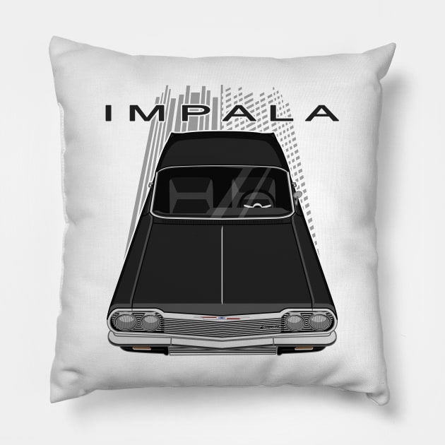 Chevrolet Impala SS 1964 - black Pillow by V8social