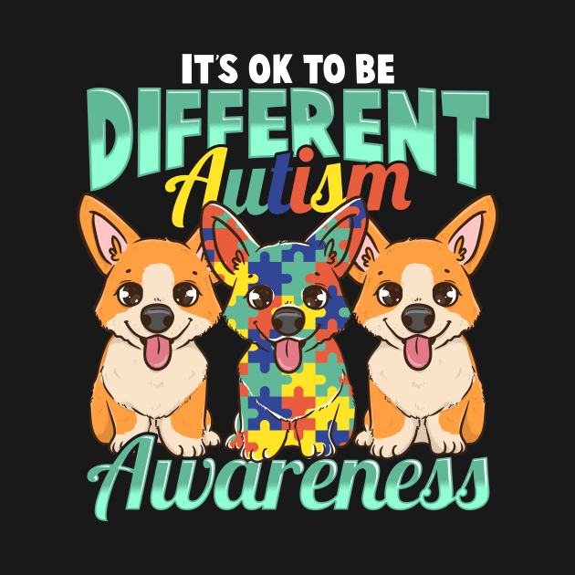 It's OK To Be Different Autism Awareness Puppies by theperfectpresents