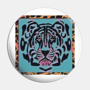 Colofull lion art Pin