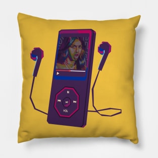 music player vintage Pillow