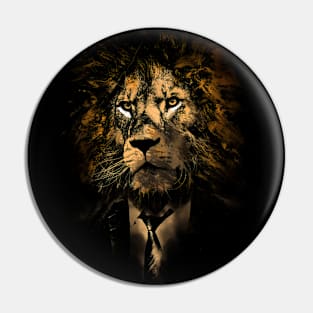 Lion Millionaire Sigma Male - Funny Businessman Fat Cat Pin