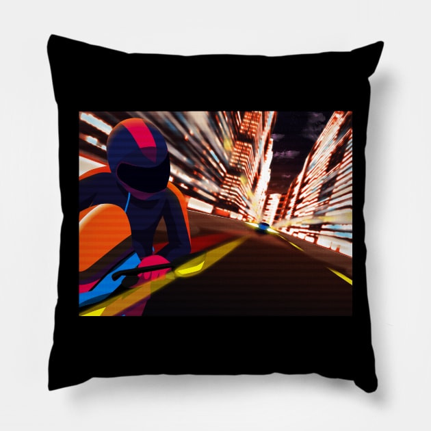 Express Route Pillow by patrickkingart