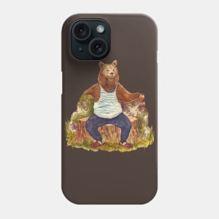 Lazy bear Phone Case