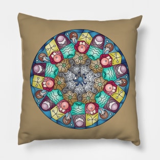 Lovecraft Symbols Mandala Pillow