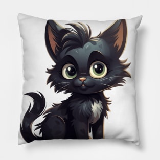 Black Kitty Cat Pillow