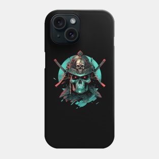 samurai skull Phone Case