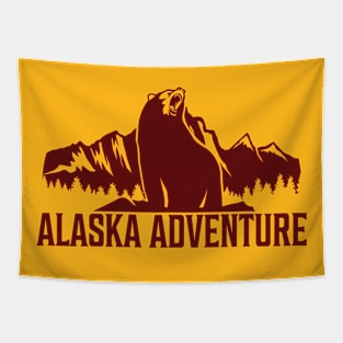 Alaska adventure design Tapestry