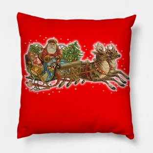 VINTAGE SANTA and REINDEER!:) Pillow