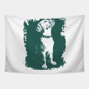 Green cool dog Tapestry