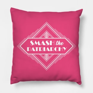 Art Deco Smash the Patriarchy Pillow