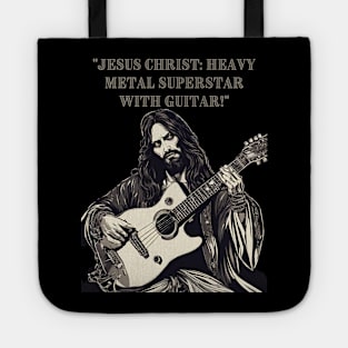 JESUS MEME - Jesus Christ Heavy Metal Guitar Art Tote