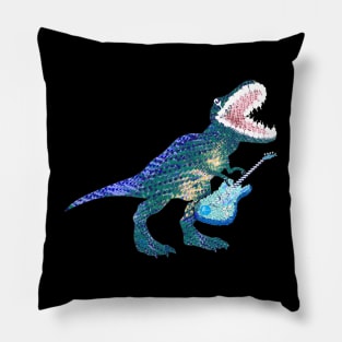 Guitar playing Dinosaur,   by Pickleball ARTwear Pillow