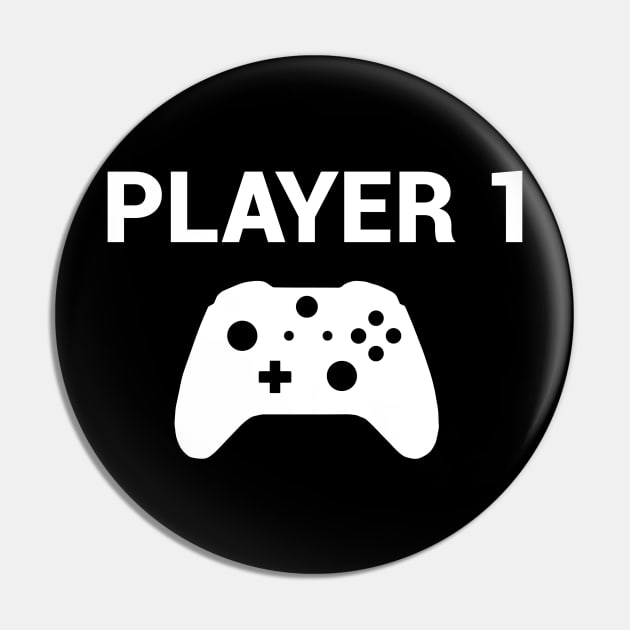 Video Game Player 1 Controller Pin by Kryptic