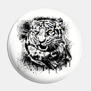 Tiger Animal Wildlife Forest Nature Hunt Adventure Graphic Pin