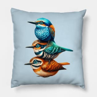 Stacked Bird Pillow