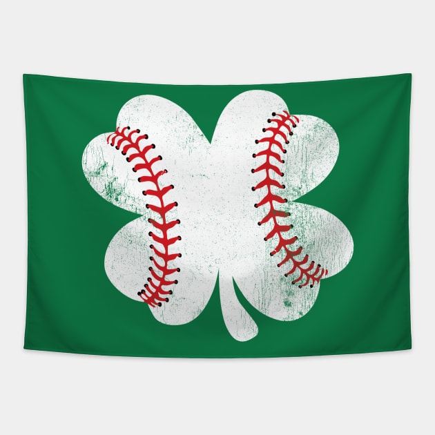 St Patrick's Day Baseball in A Clover Tapestry by DetourShirts