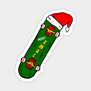 Santa Hat Skateboard Magnet