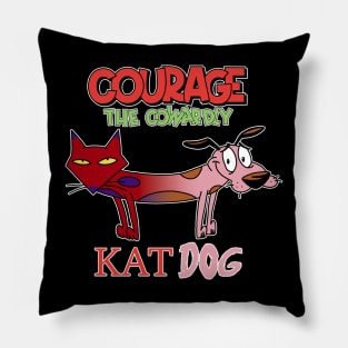 Courage The Cowardly KatDog Pillow