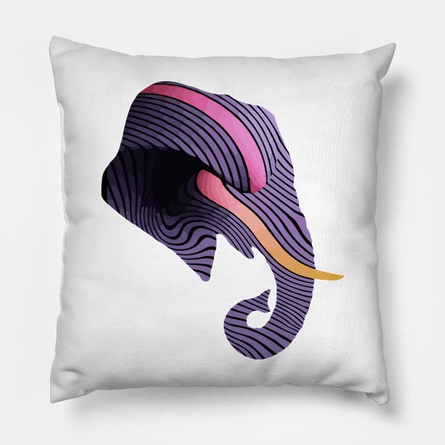 Currents Elephant Pillow by AJ