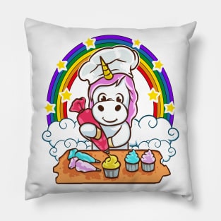 Unicorn Backing Cupcake Pillow